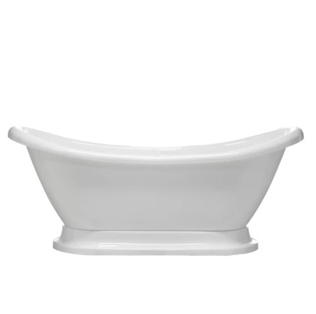 Barclay ATDS7H63RB-WH Monterrey 63" Acrylic Double Slipper Tub