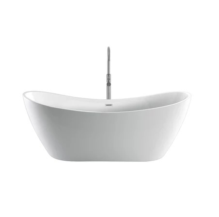Barclay ATDSN72IG-BN Nyx 72" Acrylic Double Slipper Tub with Integral Drain and Overflow
