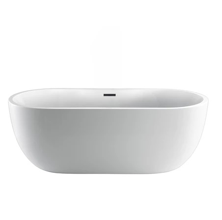 Barclay ATOV7H56BIG-BN Pan 56" Acrylic Freestanding Tub with Integral Drain and Overflow