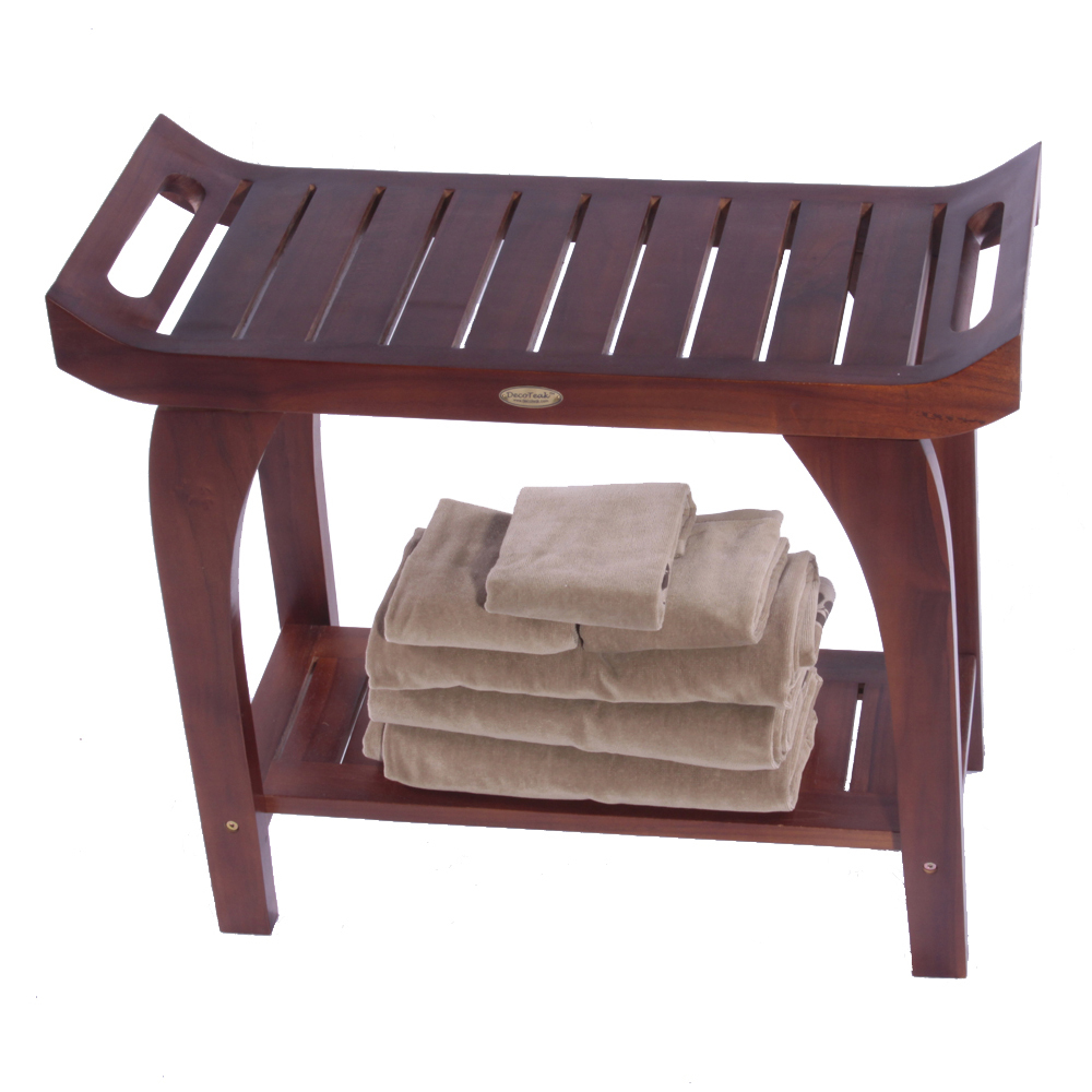 DT124 30" Teak Shower Bench with Extended Height