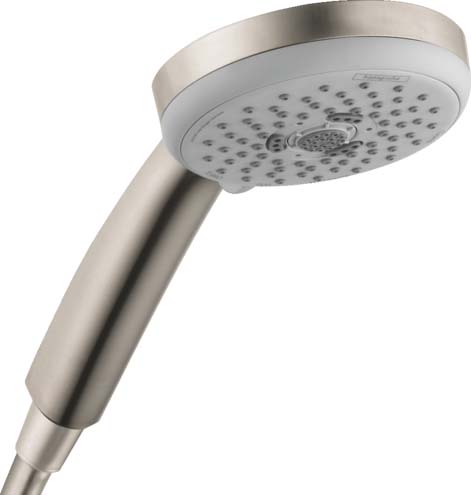 Hansgrohe 04073820 Croma 100 Handshower E 3-Jet, 2.5 GPM in Brushed Nickel
