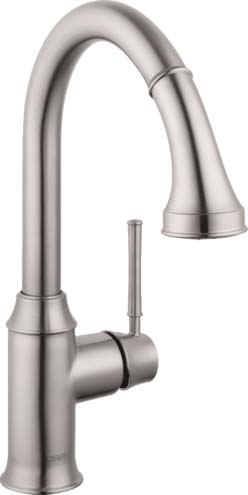 Hansgrohe 04215800 Talis C HighArc Kitchen Faucet, 2-Spray Pull-Down, 1.75 GPM in Steel Optic