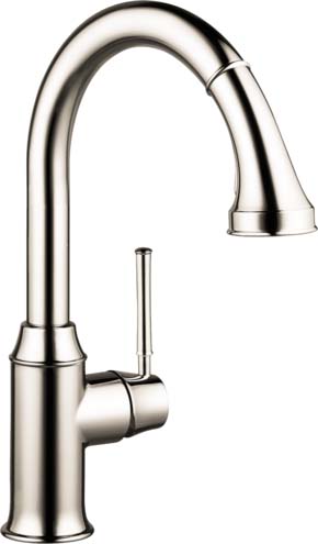 Hansgrohe 04215830 Talis C HighArc Kitchen Faucet, 2-Spray Pull-Down, 1.75 GPM in Polished Nickel