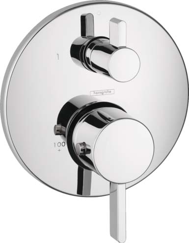 Hansgrohe 04231000 Ecostat Thermostatic Trim S with Volume Control and Diverter in Chrome