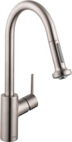 Hansgrohe 04310801 Talis S² HighArc Kitchen Faucet, 2-Spray Pull-Down, 1.5 GPM in Steel Optic