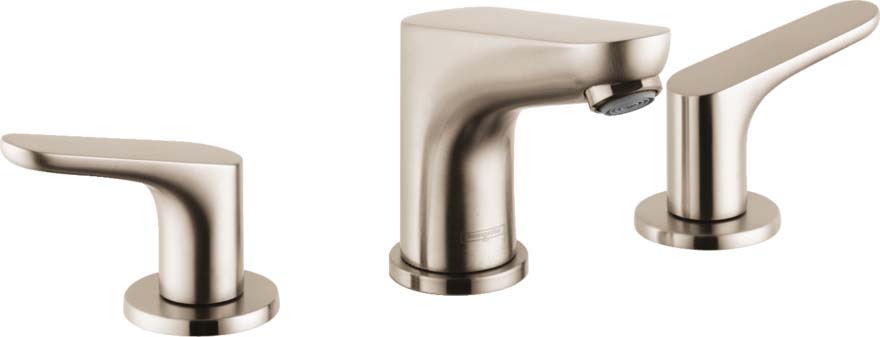 Hansgrohe 04369820 Focus Widespread Faucet 100 with Pop-Up Drain, 1.2 GPM in Brushed Nickel