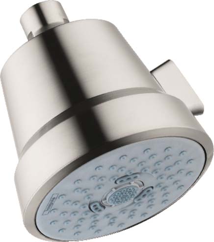 Hansgrohe 04500820 Club Showerhead 100 3-Jet, 2.0 GPM in Brushed Nickel