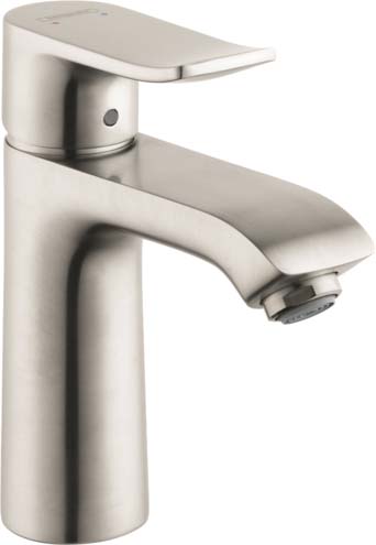 Hansgrohe 31080821 Metris Single-Hole Faucet 110 with Pop-Up Drain, 1.2 GPM in Brushed Nickel