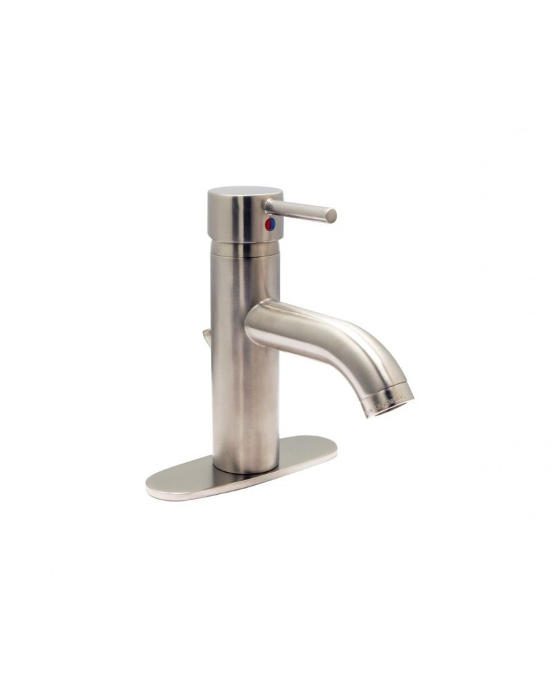 Huntington Brass W3280202-1 Euro Single Control Faucet - PVD Satin Nickel