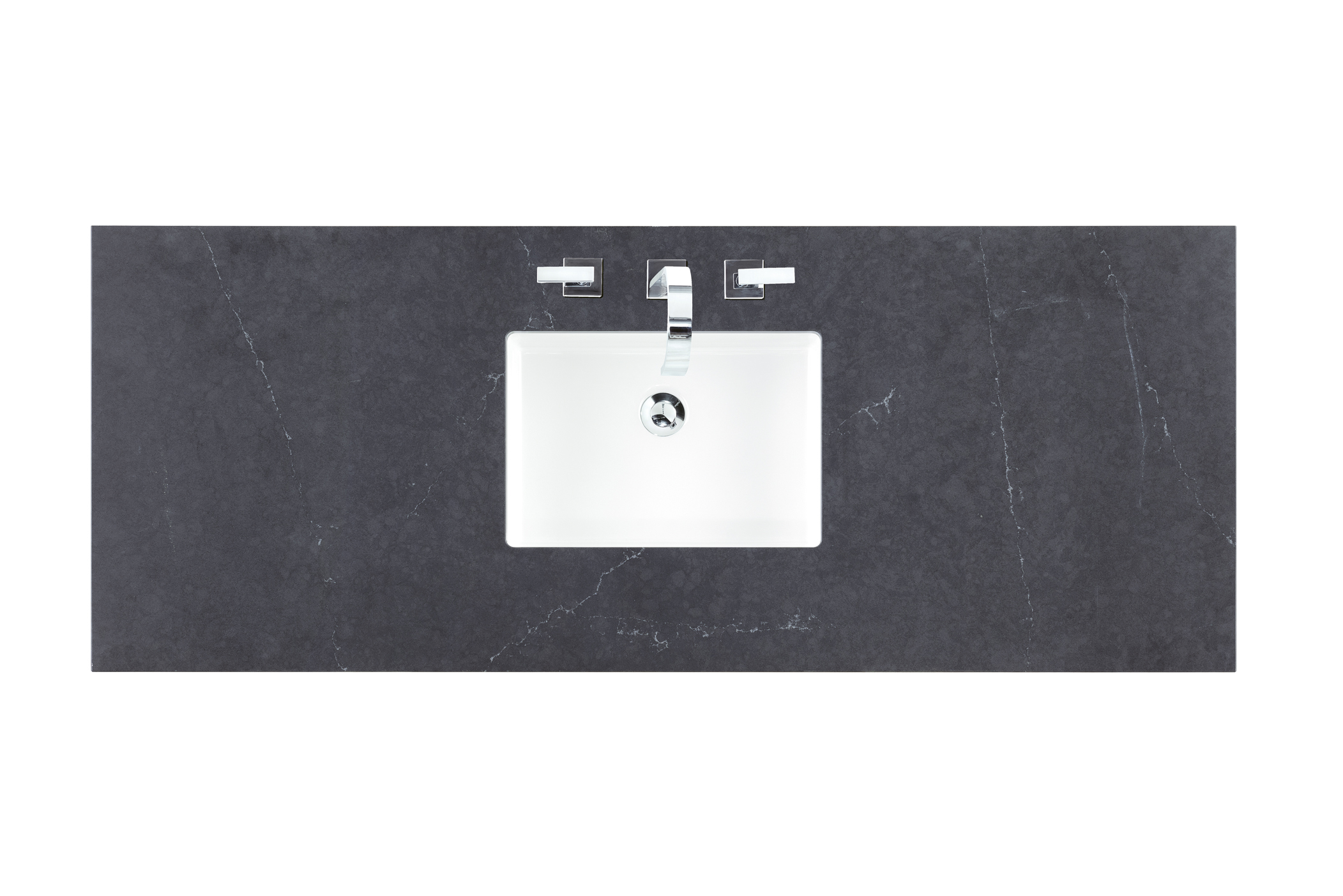 James Martin 050-S60S-CSP-SNK 60" Single Top, 3 CM Charcoal Soapstone Quartz w/ Sink