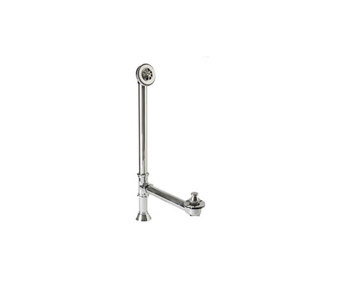 Mountain Plumbing BDLTCFT22/PEW Clawfoot Style Bath Waste & Overflow with Lift & Turn Trim Kit (Brass Body) - Pewter