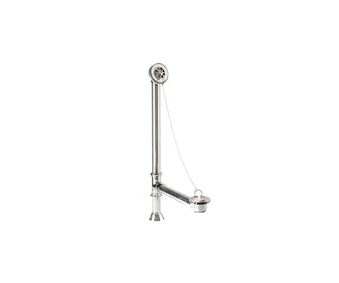 Mountain Plumbing BDPCCFT22/SB Clawfoot Style Bath Waste & Overflow with Brass Plug and Chain (Brass Body) - Satin Brass