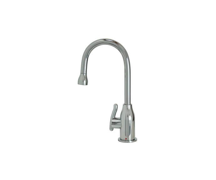 Mountain Plumbing MT1800-NL/BRS Hot Water Faucet with Modern Curved Body & Handle - Brushed Stainless Steel