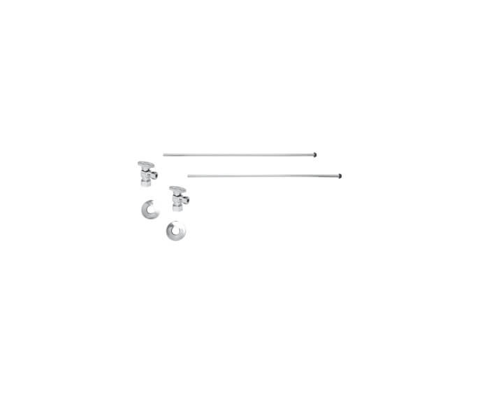 Mountain Plumbing Lavatory Supply Kit – Angle – Brass Oval Handle – (5/8 - Matte Black