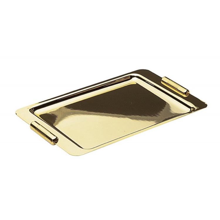 Nameeks 51228-O Windisch Rectangle Metal Bathroom Tray Made in Brass - Gold