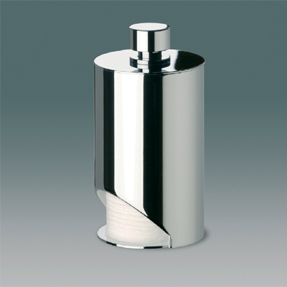 Nameeks 88123-SNI Windisch Round Metal Cotton Pad Dispenser Made in Brass - Satin Nickel