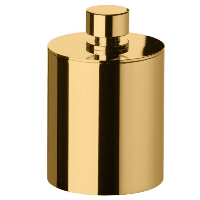 Nameeks 88416-O Windisch Round Metal Cotton Ball Jar Made in Brass - Gold