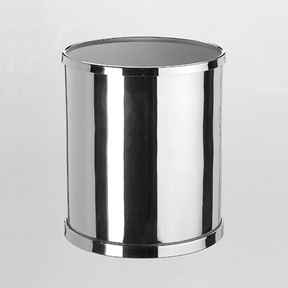 Nameeks 89102-CR Windisch Round Bathroom Waste Bin in Brass - Chrome