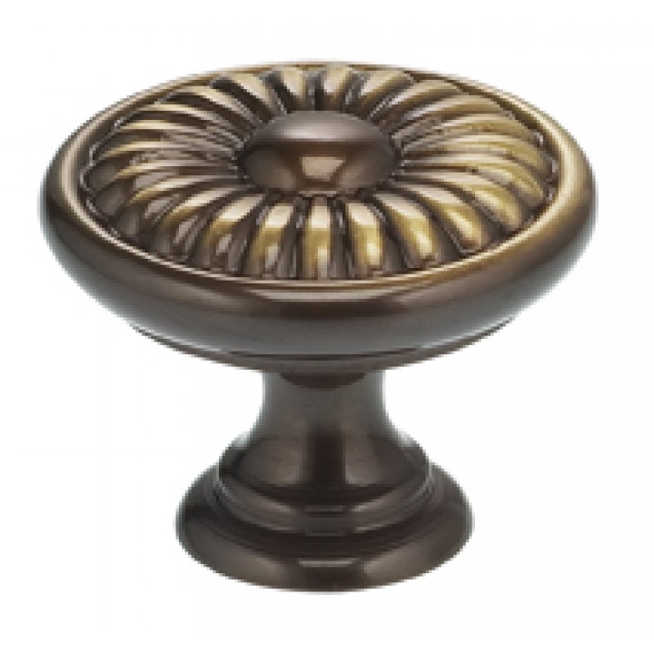 Omnia 7435/25 Cabinet Knob 1" dia - Shaded Bronze