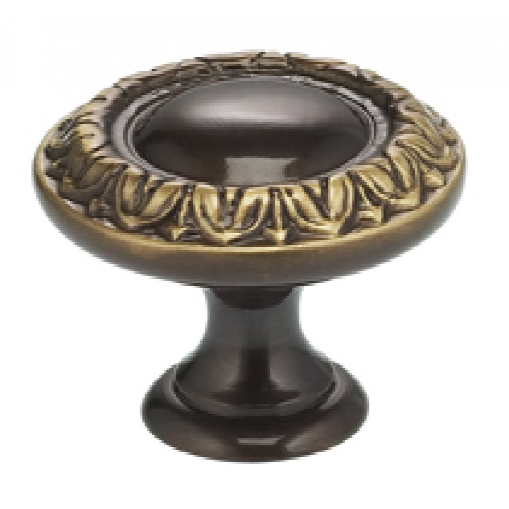 Omnia 7436/25 Cabinet Knob 1" dia - Shaded Bronze