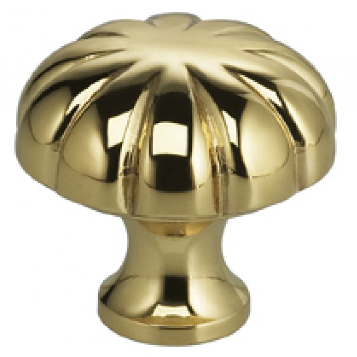 Omnia 9405/32 Cabinet Knob 1-1/4" dia - Polished Brass