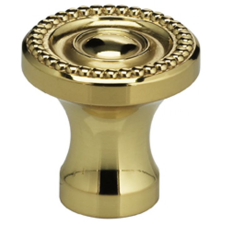 Omnia 9430/25 Cabinet Knob 1" dia - Polished Brass