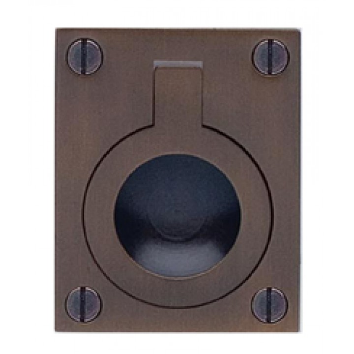 Omnia 9587/60 Drop Ring Flush Pull 2-3/8" - Shaded Bronze