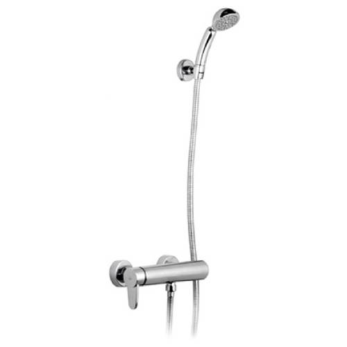 Outdoor Shower CAP-3121-HS Romeo Lever Handle Mixing Valve Hot and Cold Wallmount Shower with Hand Spray - Click Image to Close