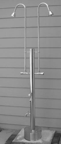 Outdoor Shower PS-3200-2X Free Standing Cold Water with Multiple Shower Head