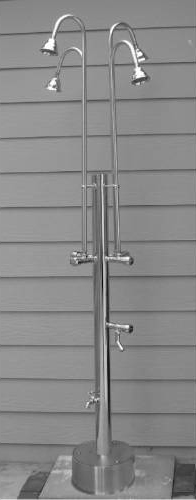 Outdoor Shower PS-3400-4X Free Standing Cold Water with Multiple Shower Head