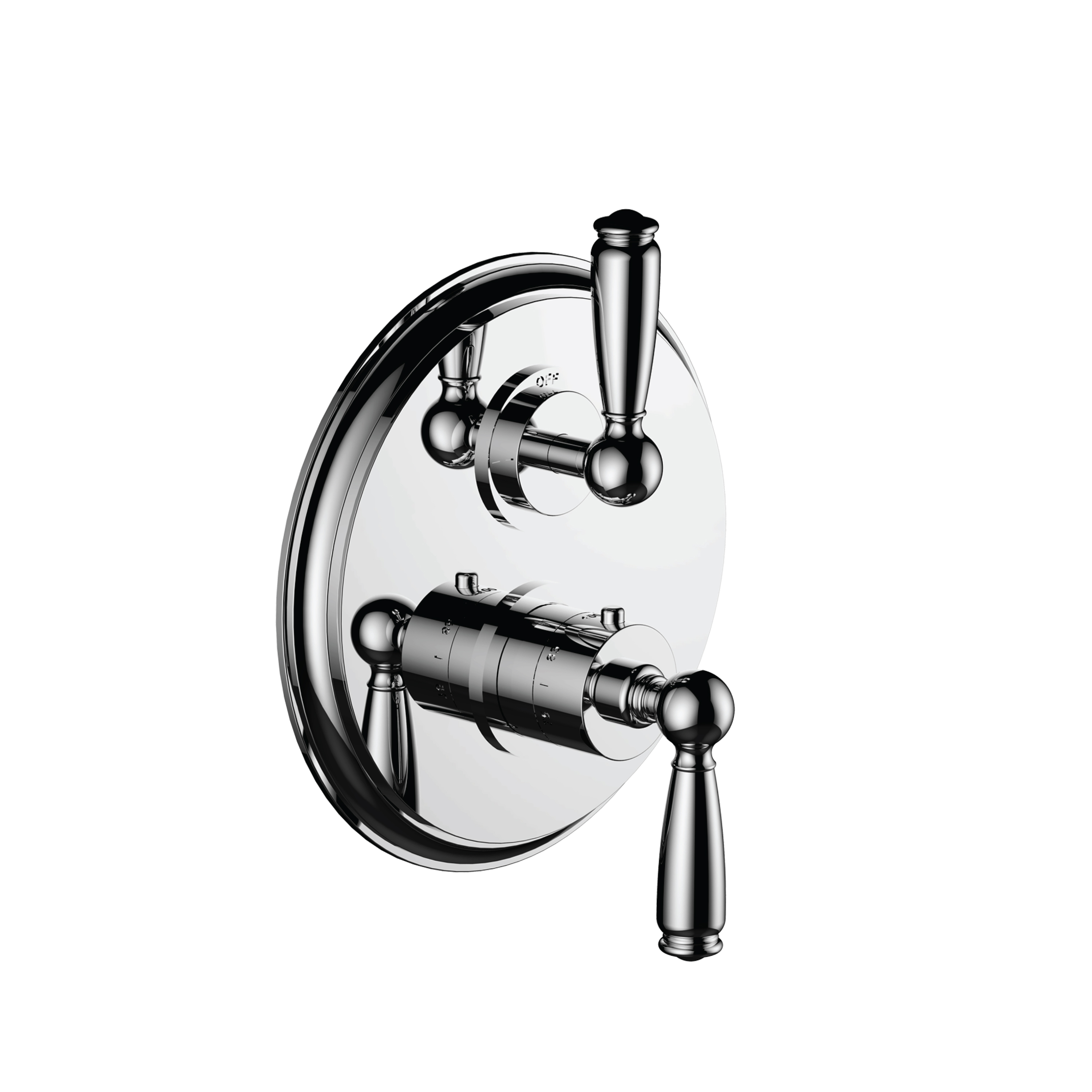 Santec 7095EY10-TM Vantage 1/2" Thermostatic Trim with EY Handle and Volume Control - Polished Chrome