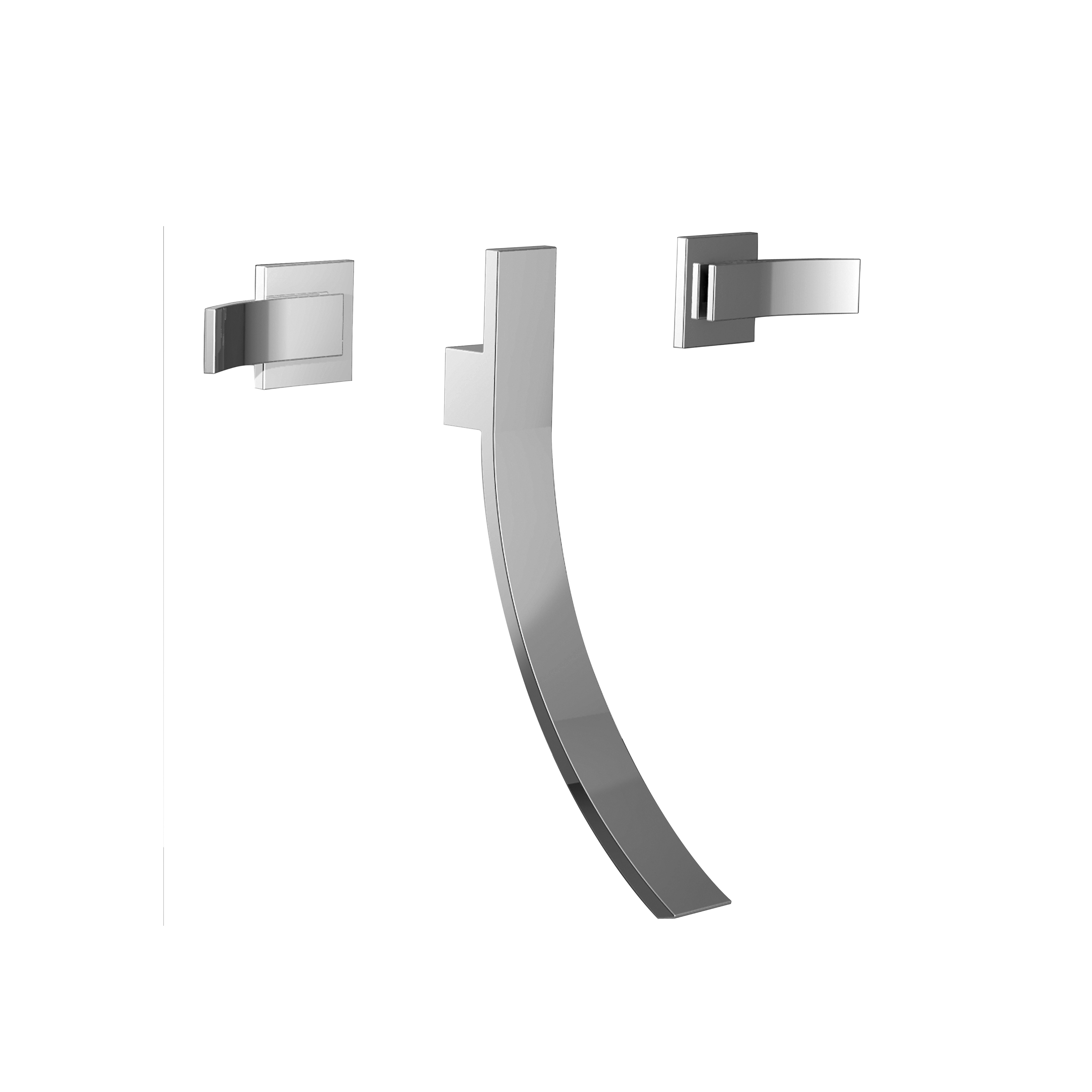 Santec 9929CU10-TM Ava Wall Mount Lavatory Widespread - Trim only with CU Handles - Polished Chrome