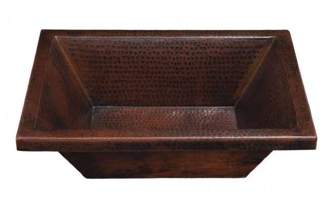 Thompson Traders BPU-1914BC Diego Rectangular Hand Crafted Black Copper Bath Sink