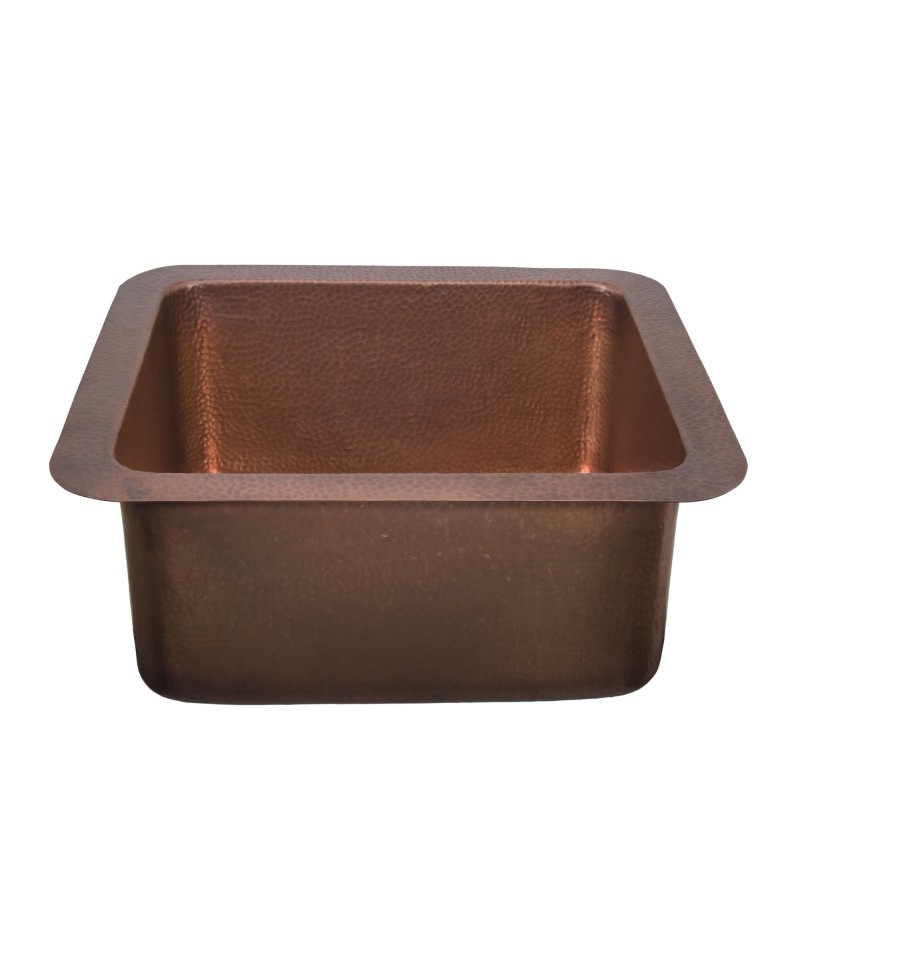 Thompson Traders NS25033H Vernazza Rectangular Hand Hammered Copper Prep Sink