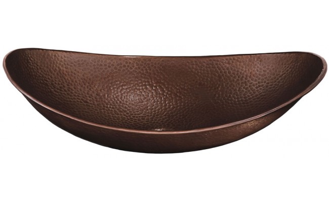 Thompson Traders NS25036 Calder Oval Boat Shaped Hand Crafted Medium Antique Copper Bath Sink