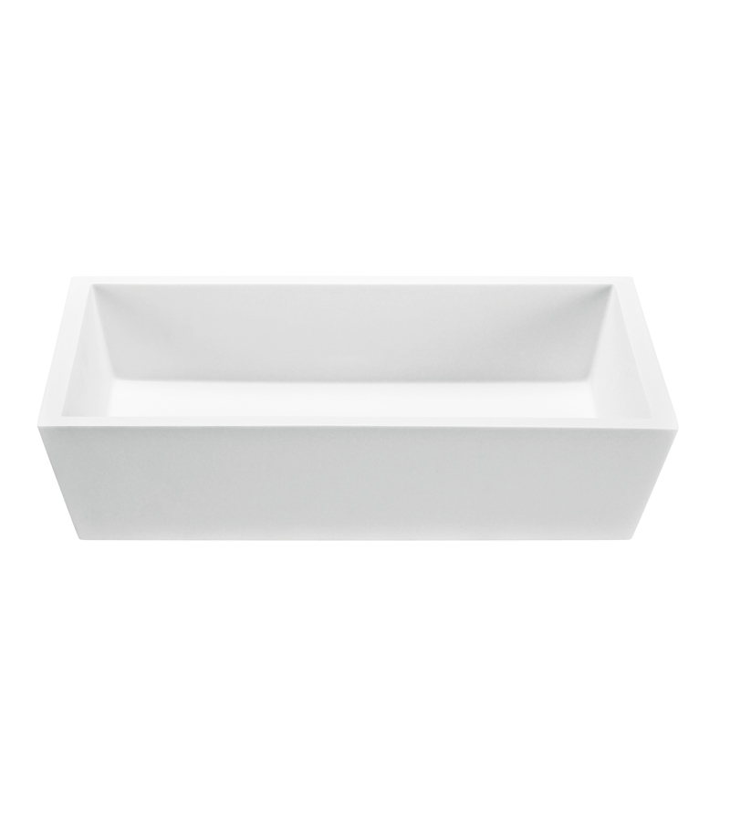 MTI MTCS730-WH-MT Petra 4 Engineered Solid Stone Sink 22X14 - White Matte