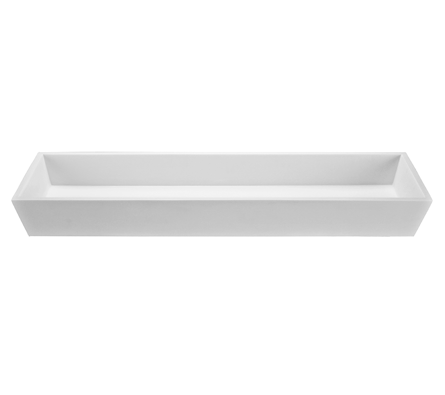 MTI MTCS743-BI-MT Petra 6 Engineered Solid Stone Sink 48X14 - Biscuit Matte