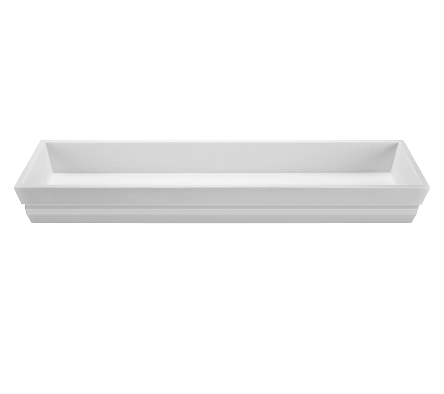 MTI MTCS744-BI-MT Petra 6 Semi-Recessed Engineered Solid Stone Sink 48X14 - Biscuit Matte