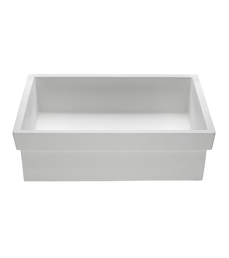 MTI MTCS762-WH-GL Continuum Rectangle Engineered Solid Stone Sink 21X16 - White Gloss