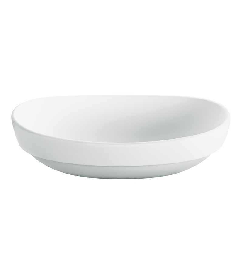 MTI MTCS714-WH-GL Elise Semi-Recessed Engineered Solid Stone Sink 22X14 - White Gloss
