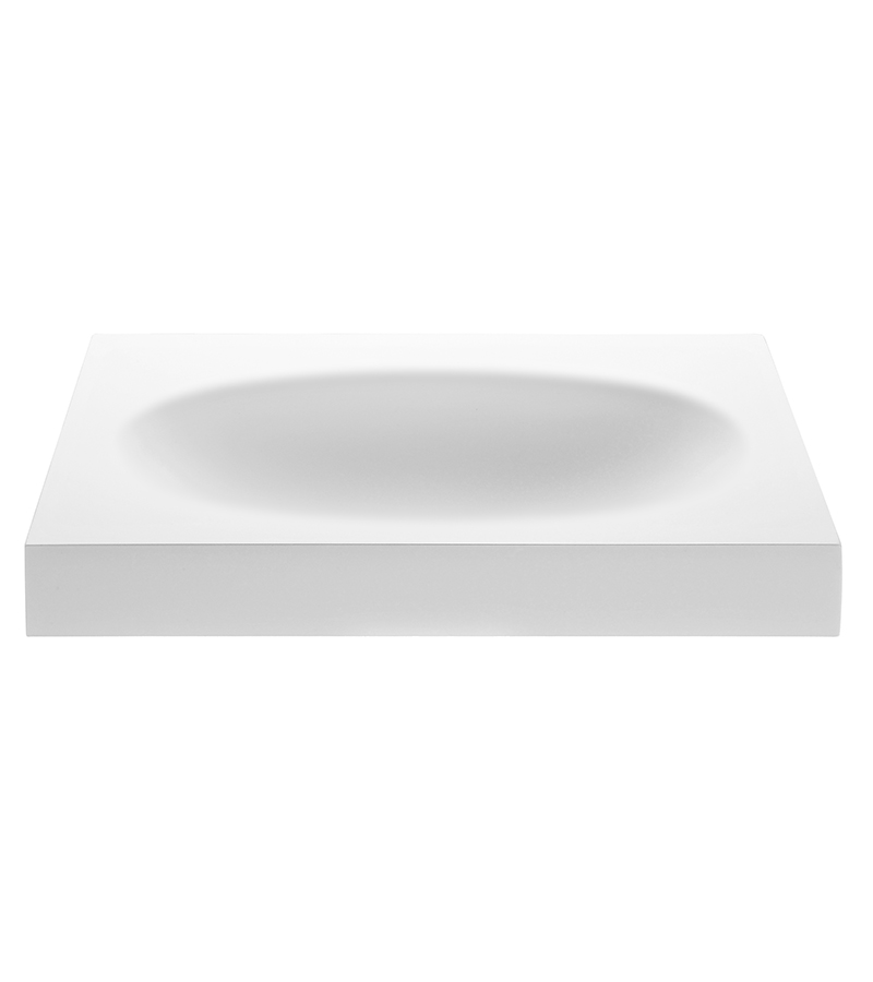MTI MTCS719-WH-GL Akana 1 Engineered Solid Stone Sink 24X18 - White Gloss