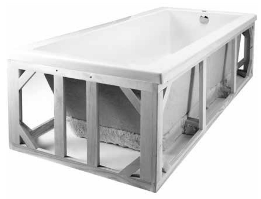 MTI PLF Pre-Leveled Frame and Foam Base Rectangular Bath Tub