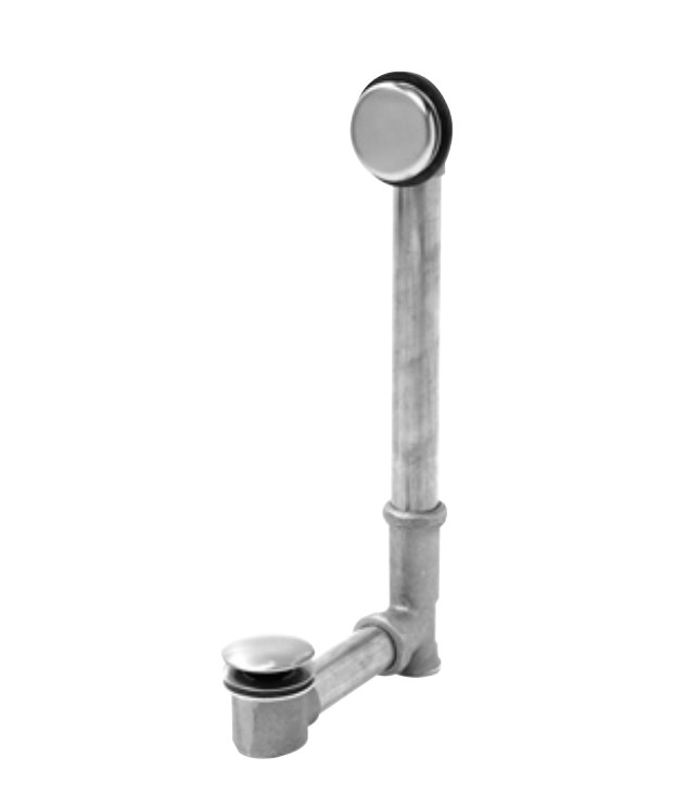 MTI WOTTPN Toe Tap with Round Overflow - Polished Nickel