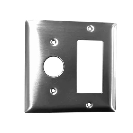 Amba AR-DGP-B Radiant Double Gang Plate - Brushed - Click Image to Close