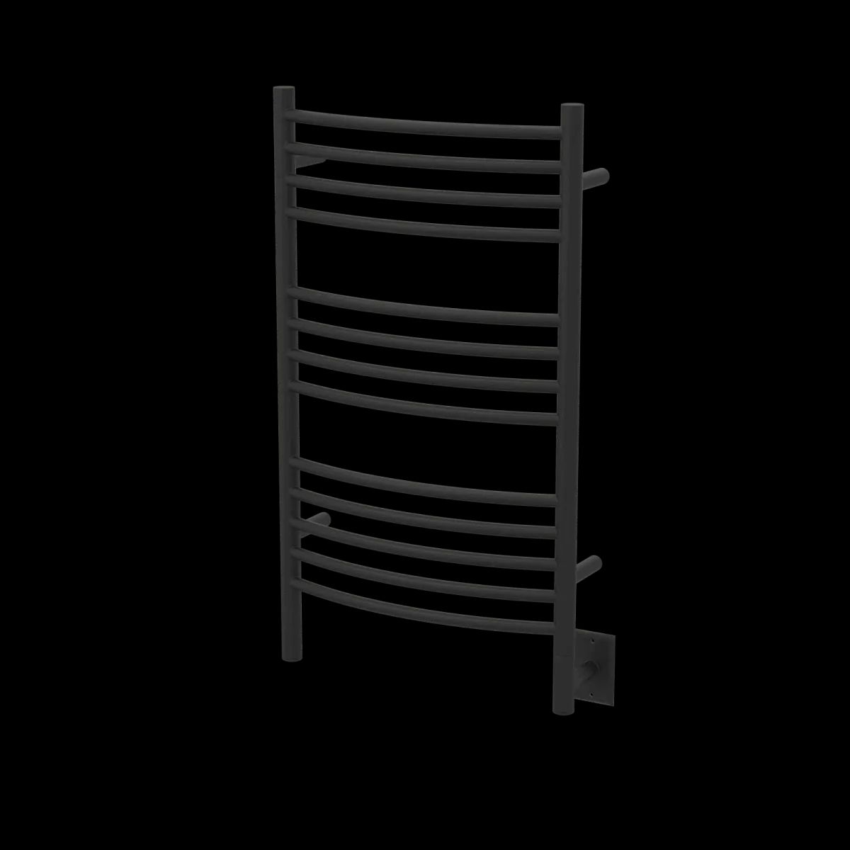 Amba CCMB Model C Curved 13 Bar Hardwired Towel Warmer - Matte Black - Click Image to Close