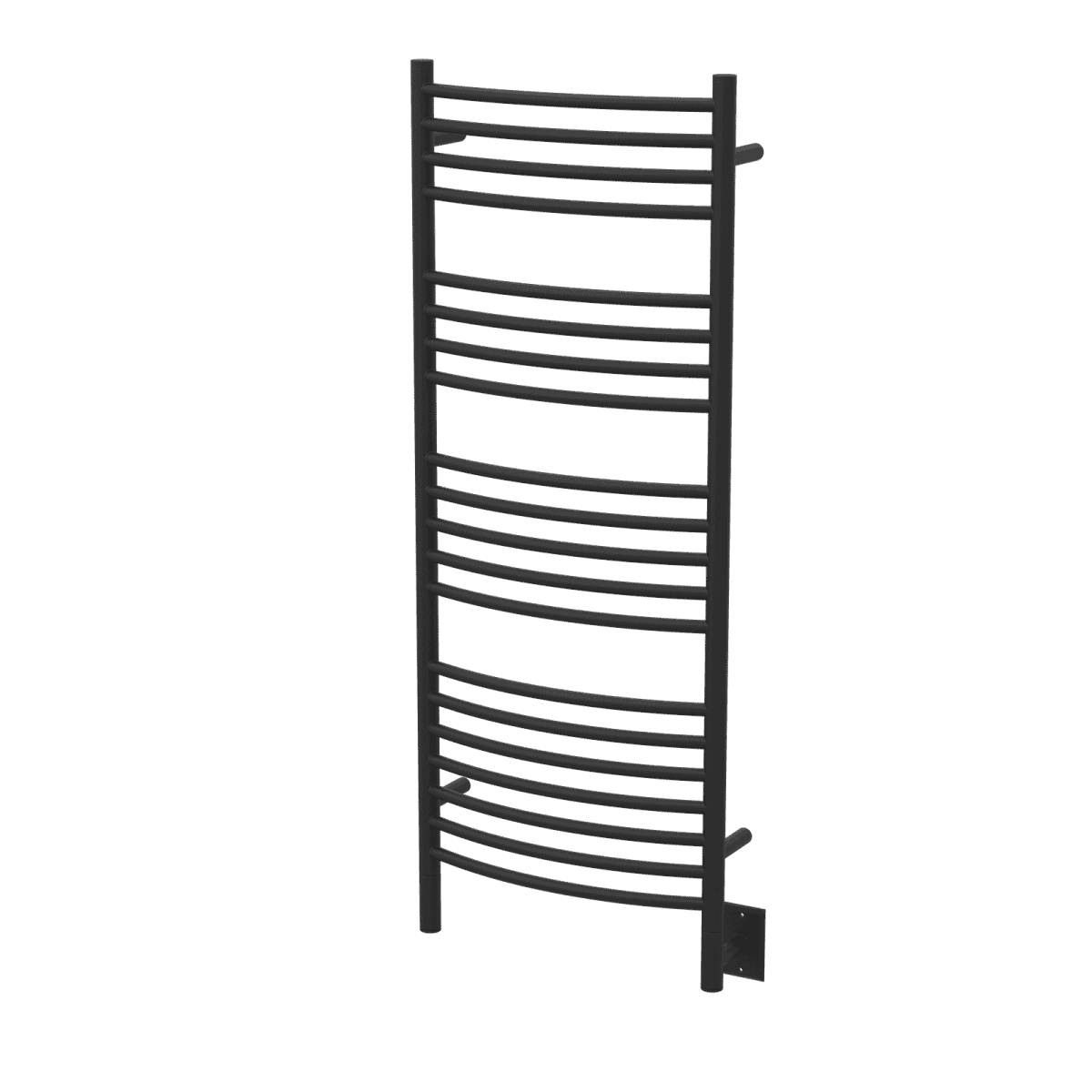 Amba DCMB Model D Curved 20 Bar Hardwired Towel Warmer - Matte Black - Click Image to Close