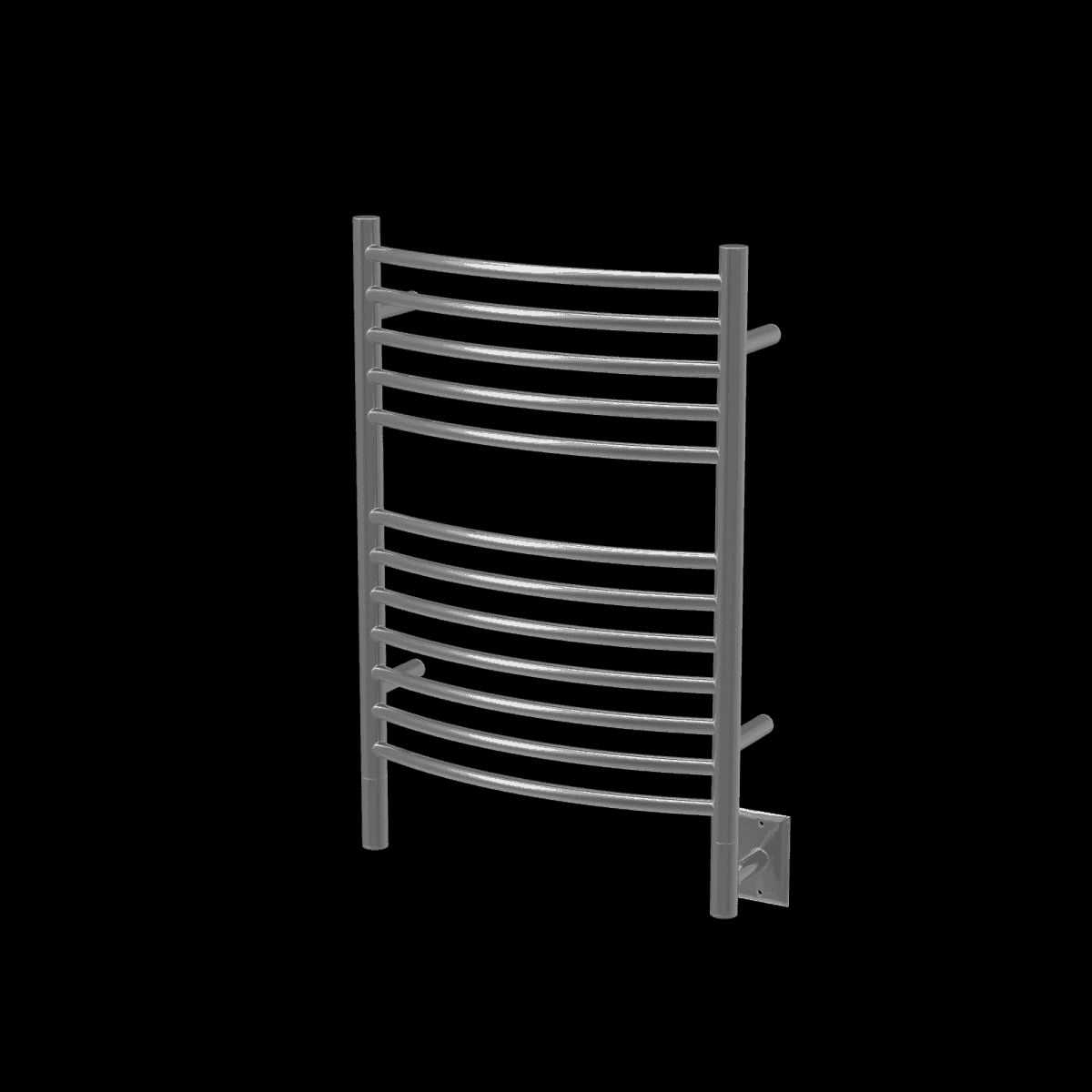 Amba ECB Model E Curved 12 Bar Hardwired Towel Warmer - Brushed - Click Image to Close