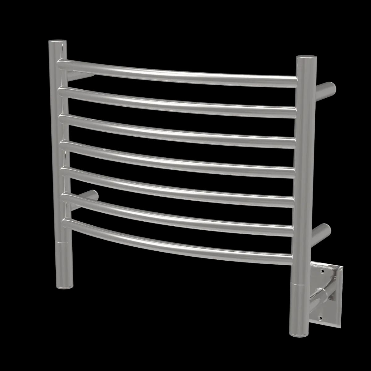 Amba HCP Model H Curved 7 Bar Hardwired Towel Warmer - Polished - Click Image to Close
