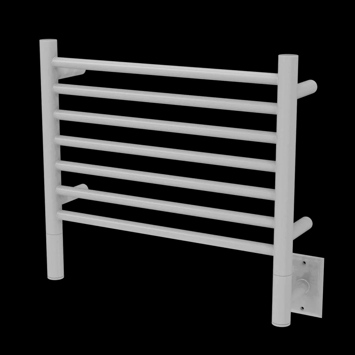 Amba HSW Model H Straight 7 Bar Hardwired Towel Warmer - White - Click Image to Close