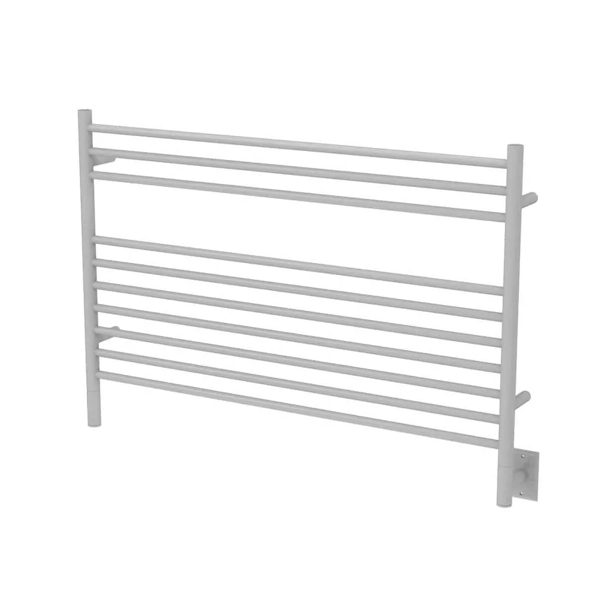 Amba LSW Model L Straight 10 Bar Hardwired Towel Warmer - White - Click Image to Close